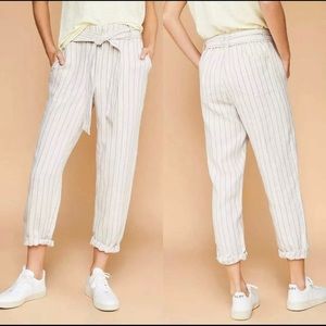 Lou and Grey stripe paper bag pant